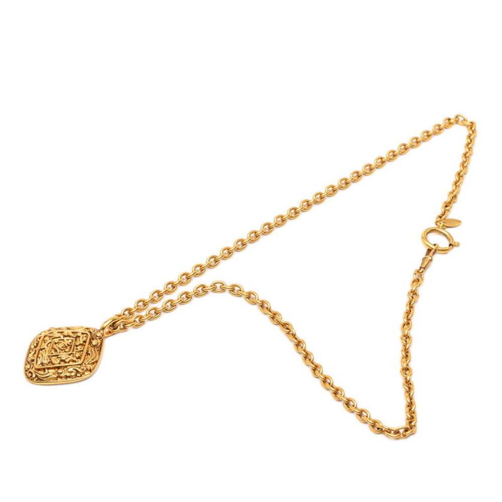 CHANEL Gold Diamond Logo Necklace - Picture 3 of 6